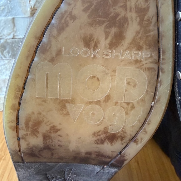 John Fluevog Nicola Black Leather Mid-Shin Boots - Picture 12 of 16